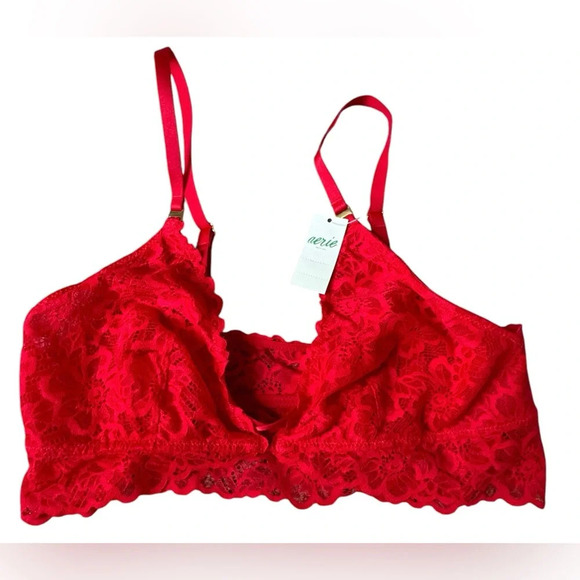 Aerie Red Lace Bralette - Picture 1 of 3
